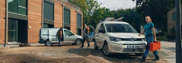 VW Nutzfahrzeuge Caddy Cargo Frontansicht und Seitenansicht