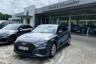 Ersatzwagen Fahrschule Frontansicht Audi
