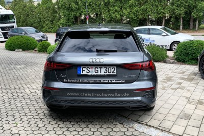 Ersatzwagen Fahrschule Heckansicht Audi
